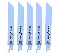 Cloimei 5 hojas de sierra alternativa de acero con alto contenido de carbono, kit profesional de cortador de carpintería con dientes afilados para cortar madera, plástico, tubo, me (alantoides pf)