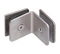 Cloimei Abrazadera de vidrio de 90 grados Accesorios de clip de ducha de ángulo recto de acero inoxidable 304 para puerta de vidrio Baño Dormitorio Vidrio templado de 8 12 mm de es