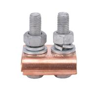 Cloimei Accesorios de conexión de unión de abrazadera de cobre de terminal de ranura paralela Rosca M10 para cables de 16-120 mm²