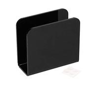Cloimei Acrylic Napkin Holder Kitchen Napkin Rack Upright Paper Towel Dispenser Storage Stand Modern Black 12x11x5cm for Dining Table Restaurant Home