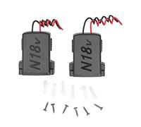 Cloimei Adaptador de batería, Paquete de 2, Kit convertidor de Potencia ABS con Base de Soporte de Montaje, Conector de Fuente de alimentación de 18 V a para Herramientas de brico