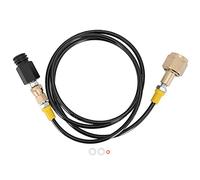 Cloimei Adaptador de manguera externa universal de CO2 G5/8 14 Manguera de refresco negra de 1,5 m con kit de acero inoxidable para recarga de cilindros de CO2 y conexión de máquin