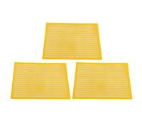 Cloimei Amarillo 510x420mm 3 Piezas de Plástico Protector Excluidor de Abeja Reina Herramienta Esencial de Apicultura Tablero Separador de Panal Duradero con Red de Rejilla de Capt
