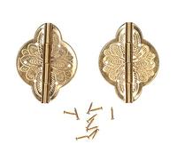 Cloimei Bisagras de latón antiguo, herrajes para gabinetes pequeños y resistentes para cajones, puertas, armarios, mesas plegables, juego de 2 bisagras para muebles duraderas de su