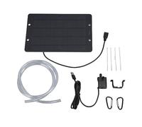 Cloimei Bomba solar para fuente de agua de 6 V y 10 W con alimentación USB, para exteriores, con panel ajustable, ideal para bebederos de pájaros, estanques, piscinas y fuentes de