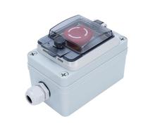 Cloimei Botón de parada de emergencia con caja IP67, interruptor de seguridad resistente, pulsador para maquinaria industrial, obras de construcción, plástico ABS, 6,1 x 3,1 x 0,4