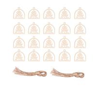 Cloimei Boxwood Christmas Ornaments Handcrafted Hollow Tree Decorations Set of 20 Unique Holiday Pendants with Hemp Rope for Festive Home Decor