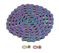 Cloimei Cadena de bicicleta de 9 velocidades Cadena de bicicleta de montaña de acero al carbono de primera calidad con cambios sensibles y alta velocidad de transmisión para ciclis