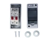 Cloimei Caja de distribución eléctrica con clasificación IP65, carcasa de plástico ABS ignífuga para exteriores, para uso doméstico, industrial y comercial. (16A 32A)