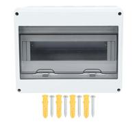 Cloimei Caja de disyuntores de 12 vías Panel de distribución ABS montado en superficie con cubierta transparente para uso eléctrico industrial comercial doméstico