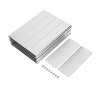 Cloimei Caja de proyecto de aleación de aluminio Caja de carcasa de placa de circuito de 45x122x160 mm para decodificador Carcasa de disipación de calor Caja de aluminio plateada S