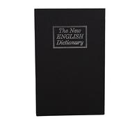 Cloimei Cerradura de seguridad Diccionario Caja fuerte para libros Almacenamiento oculto para dinero en efectivo Joyas Objetos de valor en casa Oficina Viaje Tablero de papel Acero (contraseña negro)