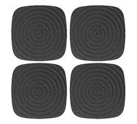 Cloimei Chicken Nesting Pads Reusable Washable PVC Chicken Nest Mats with Egg Collector Groove Design for Chicken Coops Poultry Farming 4pcs 11.8x11.8 Inch (Negra)