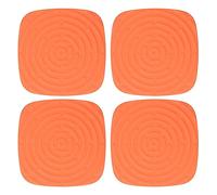 Cloimei Chicken Nesting Pads Reusable Washable PVC Chicken Nest Mats with Egg Collector Groove Design for Chicken Coops Poultry Farming 4pcs 11.8x11.8 Inch (Naranja)