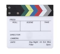 Cloimei Claqueta Profesional para Cine, claqueta de Director de Cine con construcción de Madera acrílica para producción cinematográfica, vídeo y fotografía. (20x19,5 cm / 7,87x7,68 Pulgadas)
