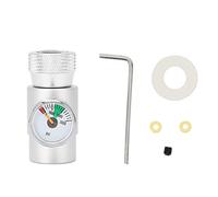 Cloimei Conector de CO2 Regulador de gas de alta presión con calibre de 3000 psi Pasador de válvula ajustable Diseño a prueba de fugas para fabricantes de refrescos Elaboración cas