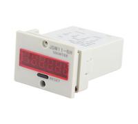 Cloimei Contador electrónico JDM11 6H Pantalla LED de 6 dígitos Relé de entrada de señal sin voltaje para equipos industriales y sistemas de automatización (CA/CC 12 V)