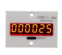 Cloimei Contador electrónico JDM11 6H Pantalla LED de 6 dígitos Relé de entrada de señal sin voltaje para equipos industriales y sistemas de automatización (CA/CC 24 V)