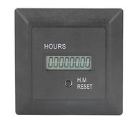 Cloimei Contador horario digital Pantalla Temporizador Medidor horario 0-999999H Temporizador 59M con función de reinicio para CA industrial 100-240V Panel ABS 2.83x2.83 pulgadas