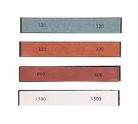 Cloimei Corindón Blanco 120 320 600 1500 Grano 120 320 600 1500 Afilador de Grano Profesional Juego de Piedras de Afilar Cuchillos Profesionales de 4 Piezas con Base Antideslizante