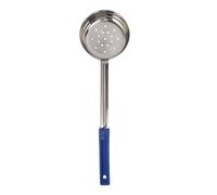 Cloimei Cuchara de salsa de acero inoxidable para pizza y cocina Cuchara medidora multiusos con mango largo para calentar herramienta de cocina profesional para restaurantes y chef (Azul 8oz (Drenaje