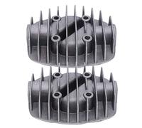 Cloimei Culata de compresor de aire Accesorios de cubierta de cilindro doble 2.5P 3P 5P 6P Disipación de calor neumática Aluminio fundido 58x58 mm Orificio central G1/2 G3/8 Rosca