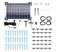 Cloimei de riego automático con energía solar Temporizador inteligente 10 modos Kit de riego de alta eficiencia para plantas de jardín interiores y exteriores Material ABS 9V 5W