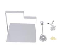 Cloimei European Style Square Napkin Holder Metal Tissue Stand with Sitting Rabbit Decor Iron Art Square Tissue Rack for Home Office Restaurant Stylish Multifunctional Napkin Disp (Plata)