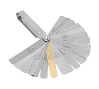 Cloimei Galga de espesores profesional, herramienta de medición de precisión Imperial métrica de doble marcado de acero inoxidable, 32 cuchillas, para ingenieros mecánicos