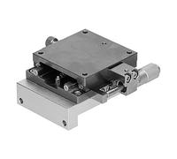 Cloimei Guía de bola lineal de precisión Etapa deslizante 60x60 mm Plataforma de desplazamiento de ajuste fino manual con mango de rotación de engranajes Movimiento suave para equi