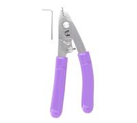 Cloimei Herramienta pelacables de fibra óptica profesional Pelacables de acero inoxidable con 3 orificios y resorte de reinicio para cableado eléctrico e instalación de cables de f