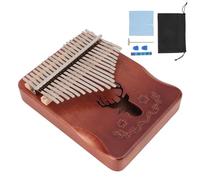 Cloimei Instrumento musical de piano de pulgar Kalimba de 21 teclas con bolsa de transporte Martillo de afinación Madera de durazno premium hecha a mano para principiantes adultos (Tipo 2)