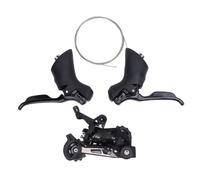 Cloimei Juego de cambio trasero premium de 2x11 velocidades, aleación de aluminio, rendimiento de cambio suave con palancas de freno para entusiastas del ciclismo de bicicletas de