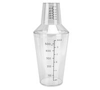 Cloimei Juego de coctelera profesional Boston Shaker Bartender Kit con escala de medición transparente Diseño a prueba de fugas para mezclar cócteles en bares, restaurantes y hogar (500ML)
