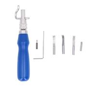 Cloimei Juego de herramientas profesionales 7 en 1 para ranurar cuero con cuchillas de acero finas, herramientas de artesanía de cuero ajustables para tallar cuero, trazar, deshace