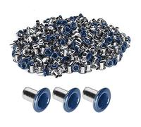 Cloimei Kit de 500 ojales de latón con orificio interior de 2 mm, ojales de metal coloridos para ropa, zapatos, bolsas, manualidades, ojales de latón duraderos para proyectos de te (Azul oscuro)