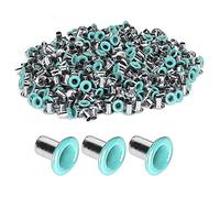 Cloimei Kit de 500 ojales de latón con orificio interior de 2 mm, ojales de metal coloridos para ropa, zapatos, bolsas, manualidades, ojales de latón duraderos para proyectos de te (Verde)