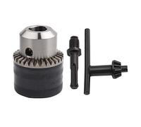 Cloimei Kit de adaptador de portabrocas de grado profesional 3,0, 16 mm, 1/2, 20 UNF, con vástago redondo, mandril tipo llave de alta precisión para fresadoras y taladros eléctrico