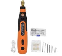 Cloimei Kit de herramientas rotativas profesionales, bolígrafo grabador eléctrico, mini taladro inalámbrico con 46 accesorios, 3 configuraciones de velocidad, 5000-15000 RPM, recar