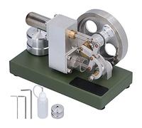 Cloimei Kit de Modelo de Motor Stirling de Alta Velocidad (2000 RPM) de aleación de Aluminio, combustión Externa, Experimento científico de física, Educativo para Estudiantes, Prof