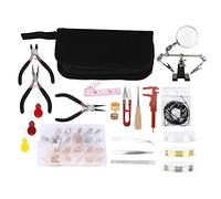 Cloimei Kit profesional de fabricación de joyas con alicates, cadenas de cuentas, suministros para manualidades DIY para reparación y creación de joyas, componentes de latón de ace