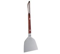 Cloimei Mango de sándalo rojo de 22,5 cm Pala de cocina profesional de acero inoxidable Turner de panqueques Espátula para barbacoa Utensilios de cocina Mango de sándalo rojo de 22
