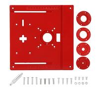 Cloimei Máquina de corte de carpintería profesional Tablero abatible Sierra de calar de aleación de aluminio Recortadora Enrutador Placa de inserción de mesa con buje de orificio c