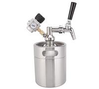 Cloimei Mini barril de cerveza de acero inoxidable 304, automático de Growler Kegerator para elaboración casera, almacenamiento de cerveza artesanal, dispensador, contenedor portá