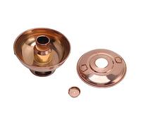 Cloimei Olla caliente de carbón de acero inoxidable 410 estilo chino Olla pequeña para una sola persona de oro rosa con función de hielo seco Compatible con múltiples estufas Calen