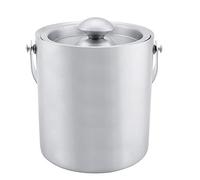 Cloimei Opciones de Capacidad de 2L y 3L Cubo de Hielo de Doble Pared de Acero Inoxidable de Primera Calidad con Tapa Contenedor de Hielo Aislado para Bodas Fiestas y Eventos al Ai (Decir)