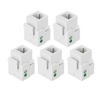 Cloimei Paquete de 5 módulos Profesionales de Red de Voz telefónica RJ11 Cat 3 de un Solo Puerto con Cubierta Antipolvo para cableado de Red Seguro y confiable en instalaciones de