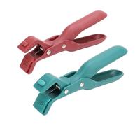 Cloimei Pinzas para cuencos de calor, Clips de placa antiescaldaduras, herramienta de cocina para ollas calientes, tazones, platos, Material seguro de plástico, rojo y verde, 2 uds