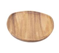 Cloimei Plato de cena de madera de estilo japonés, hecho a mano, madera de nogal, diseño único, plato para servir postre, merienda, fruta, aperitivo, vajilla reutilizable (20CM * 20CM)