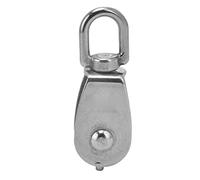 Cloimei Polea de acero inoxidable 304 Polea de elevación de cuerda de alambre segura, duradera y resistente Rueda giratoria de alta resistencia para cargas colgantes de kayak de ga (M50)